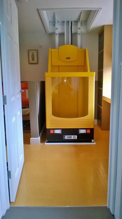 An image of the DIY SOS VM 'Digger' Themed Homelift