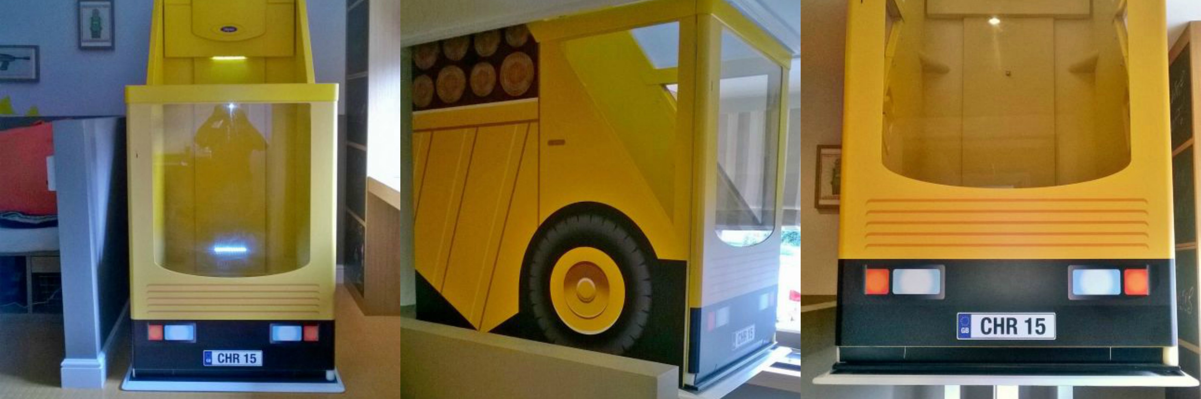 A collage of the VM digger lift design.